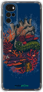 Силикон с усиленными углами чехол Сердце моря для Motorola G22 - 6506sp-2681 изображение 