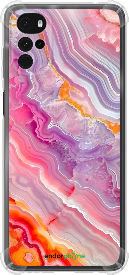 Силикон с усиленными углами чехол Мрамор 2 для Motorola G22 - 6307sp-2681 изображение 