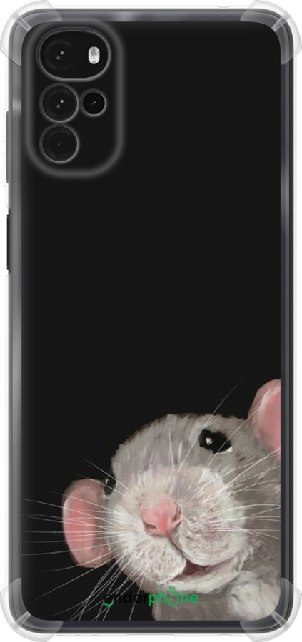 Силіконовий протиударний с посиленими кутами чехол The Peeking Rat для Motorola G22 - 6442sp-2681 изображение 