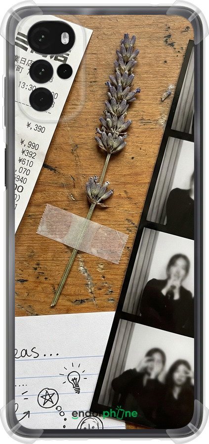 Силіконовий протиударний с посиленими кутами чехол Aesthetic Scrapbook Collage для Motorola G22 - 6773sp-2681 изображение 