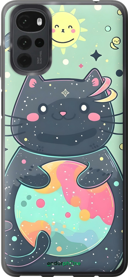 Силиконовый чехол Милый котик для Motorola G22 - 6364u-2681 изображение 