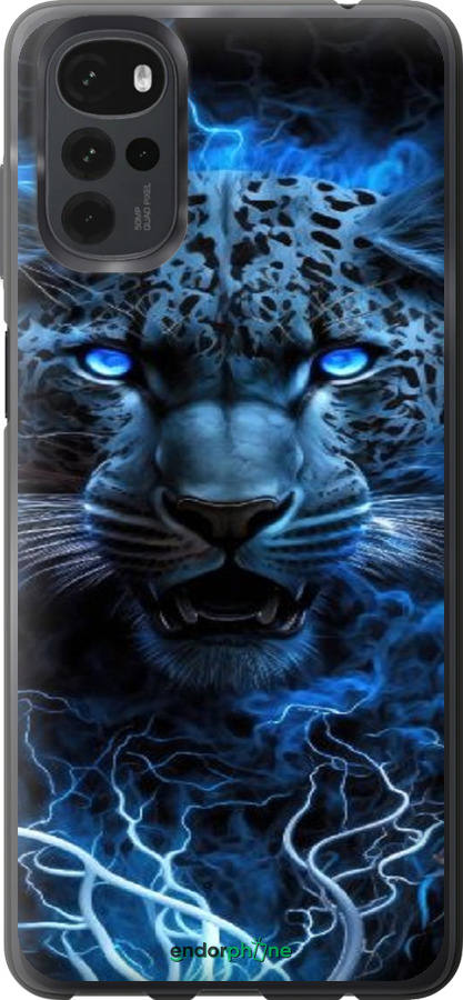 Силіконовий чехол Крижаний леопард для Motorola G22 - 6460u-2681 изображение 