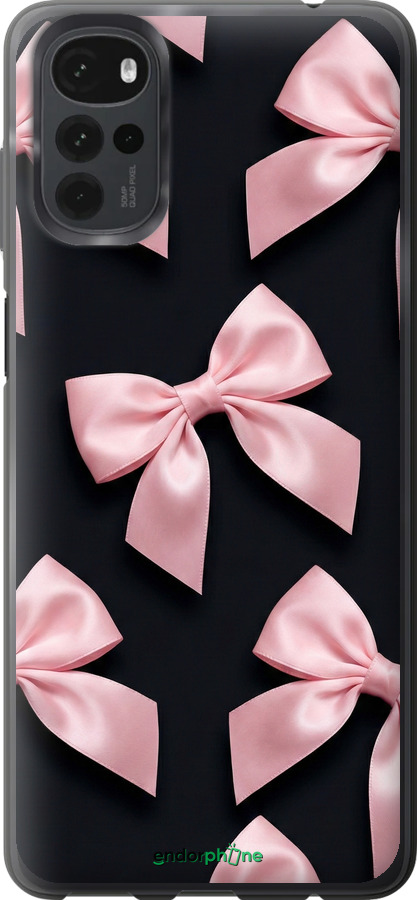 Силіконовий чехол Coquette Ribbons Dark Coquette для Motorola G22 - 6767u-2681 изображение 
