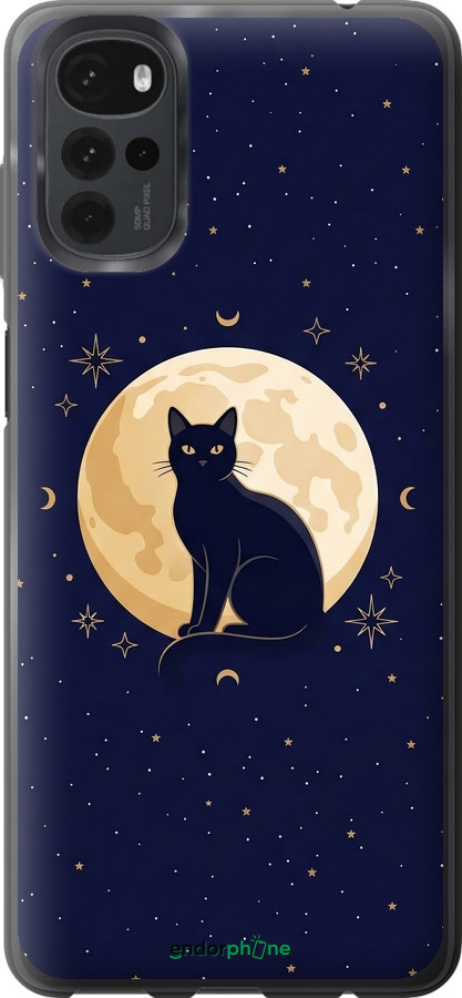 Силиконовый чехол Cute Cat Celestial/Witchy для Motorola G22 - 6787u-2681 изображение 