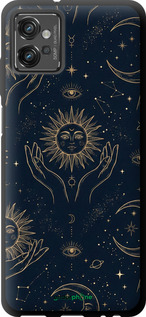 TPU чехол Celestial Harmony: Sun & Moon Gold Mystic Pattern для Motorola G32 - 6778b-2845 изображение 