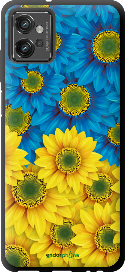 TPU чехол Жовто-блакитні квіти  для Motorola G32 - 1048b-2845 изображение 