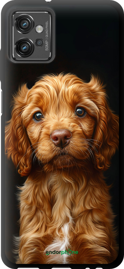 TPU чехол Cocker spaniel на черном фоне для Motorola G32 - 6137b-2845 изображение 