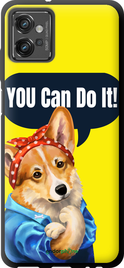 TPU чехол чехол с корги You Can Do It для Motorola G32 - 6184b-2845 изображение 
