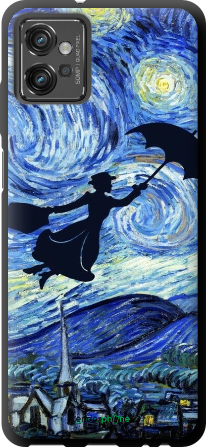 TPU чехол С изображением Мэри Поппинс «Звездная ночь» для Motorola G32 - 6487b-2845 изображение 