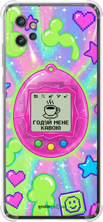 Силикон с усиленными углами чехол Y2K Aesthetic Retro Pet: Годуй мене кавою для Motorola G32 - 6784sp-2845 изображение 