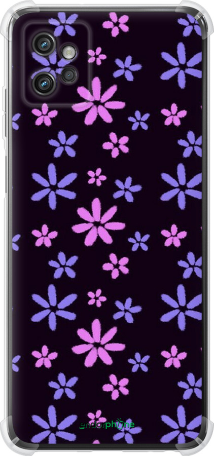 Силикон с усиленными углами чехол с  цветами для Motorola G32 - 6258sp-2845 изображение 
