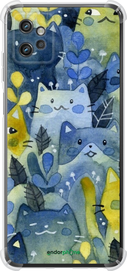 Силикон с усиленными углами чехол С изображением кошачьего леса для Motorola G32 - 6447sp-2845 изображение 
