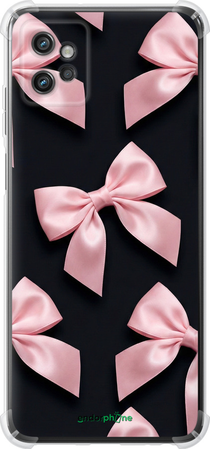 Силикон с усиленными углами чехол Coquette Ribbons Dark Coquette для Motorola G32 - 6767sp-2845 изображение 