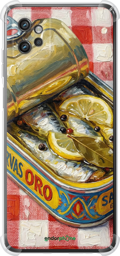 Силикон с усиленными углами чехол Vintage Sardine Tin Phone для Motorola G32 - 6772sp-2845 изображение 