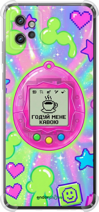 Силикон с усиленными углами чехол Y2K Aesthetic Retro Pet: Годуй мене кавою для Motorola G32 - 6784sp-2845 изображение 