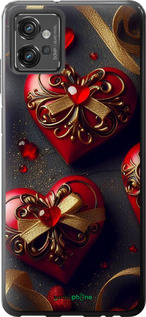 Силиконовый чехол Сердечки v4 для Motorola G32 - 5834u-2845 изображение 