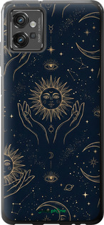 Силиконовый чехол 'Celestial Harmony: Sun & Moon Gold Mystic Pattern' для Motorola G32 изображение 7