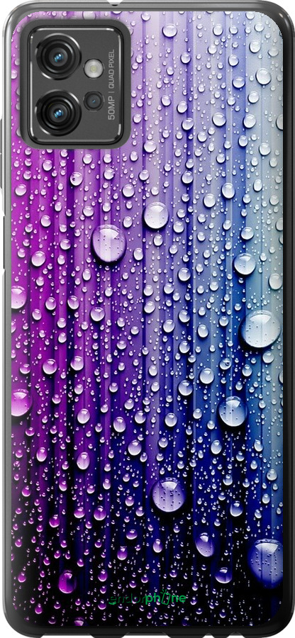 

Силіконовий чохол "Краплини води" для Motorola G32, Синій
