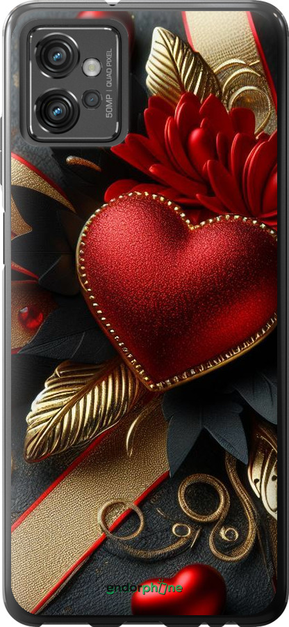 Силиконовый чехол Сердечки v2 для Motorola G32 - 5832u-2845 изображение 