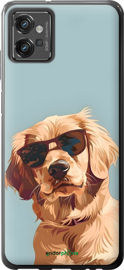 Силіконовий чехол Пес в очках для Motorola G32 - 6381u-2845 изображение 