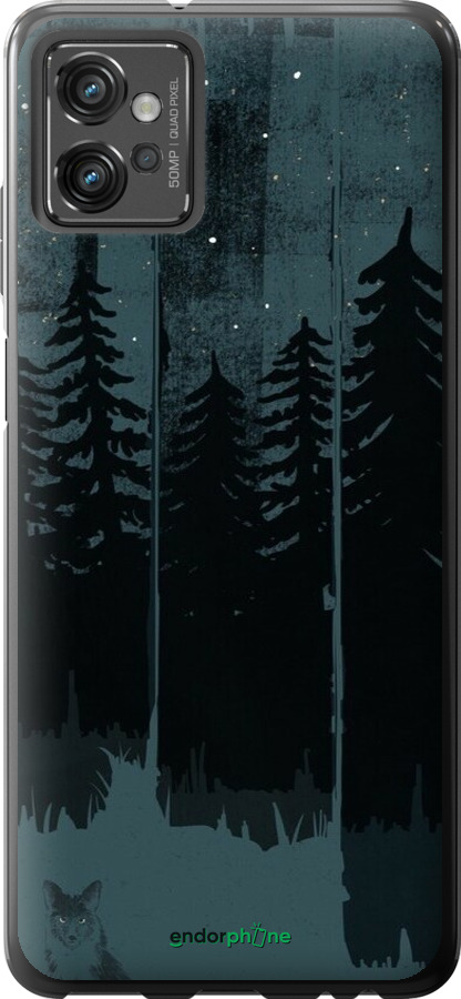 Силіконовий чехол Лисиця та нічний ліс для Motorola G32 - 6481u-2845 изображение 