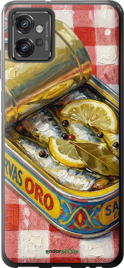 Силиконовый чехол Vintage Sardine Tin Phone для Motorola G32 - 6772u-2845 изображение 