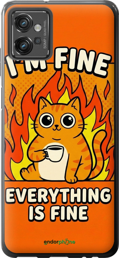 Силиконовый чехол Funny Cat для Motorola G32 - 6786u-2845 изображение 