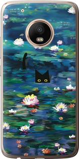 2D пластиковый чехол із зображенням водяних лілій та кішок для Motorola Moto G5 PLUS - 6257t-1038 изображение 