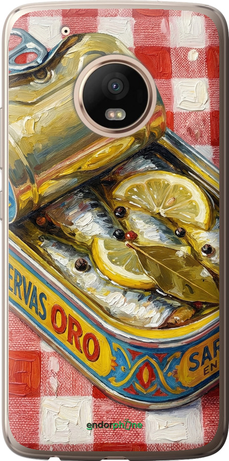 Силиконовый чехол Vintage Sardine Tin Phone для Motorola Moto G5 PLUS - 6772u-1038 изображение 