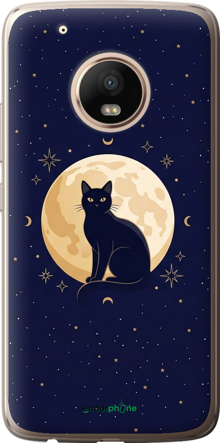 2D пластиковый чехол Cute Cat Celestial/Witchy для Motorola Moto G5 PLUS - 6787t-1038 изображение 