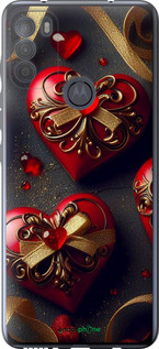 Силиконовый чехол Сердечки v4 для Motorola G50 - 5834u-2354 изображение 