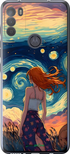 Силіконовий чехол Дівчина Арт для Motorola G50 - 6325u-2354 изображение 
