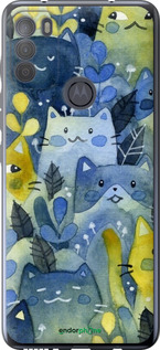 Силіконовий чехол Із зображенням котячого лісу для Motorola G50 - 6447u-2354 изображение 