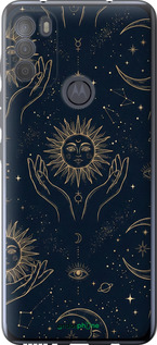 Силіконовий чохол 'Celestial Harmony: Sun & Moon Gold Mystic Pattern' для Motorola G50 зображення 3