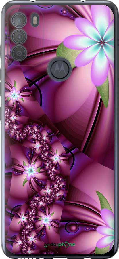 

Силіконовий чохол "Квіткова мозаїка" для Motorola G50, Рожевий
