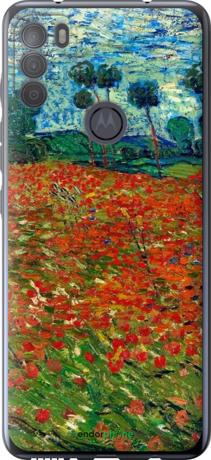 Силіконовий чехол Вінсент Ван Гог-Макове поле для Motorola G50 - 6466u-2354 изображение 