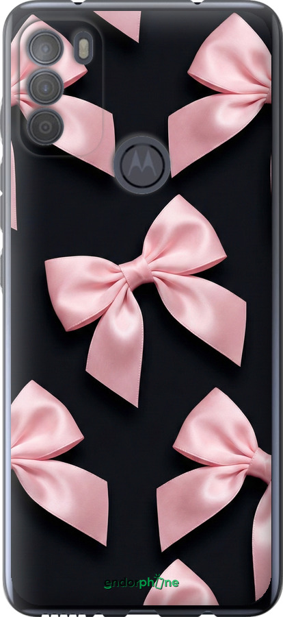 Силіконовий чехол Coquette Ribbons Dark Coquette для Motorola G50 - 6767u-2354 изображение 