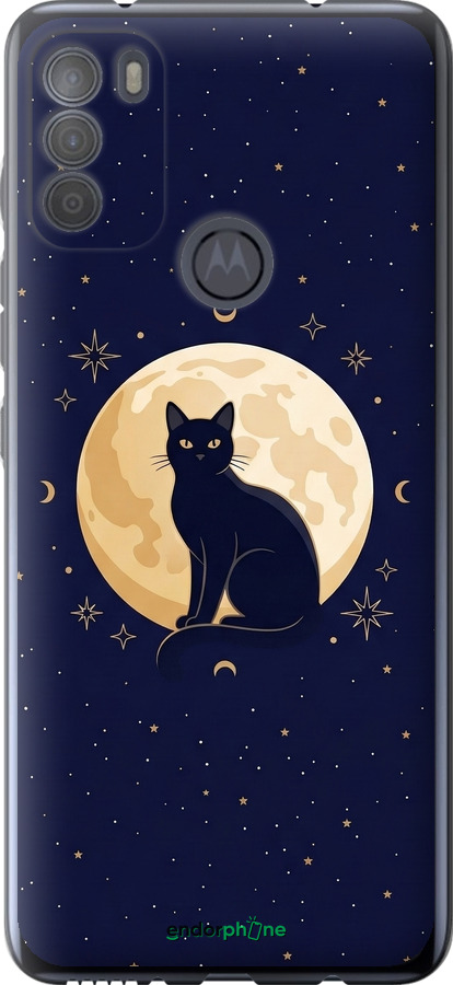 Силиконовый чехол Cute Cat Celestial/Witchy для Motorola G50 - 6787u-2354 изображение 