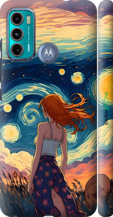 3D пластиковый матовый чехол Девушка Арт для Motorola G60 - 6325m-2467 изображение 