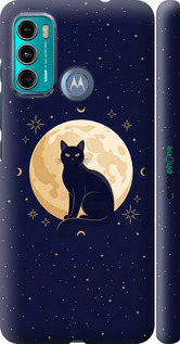 3D пластиковый матовый чехол Cute Cat Celestial/Witchy для Motorola G60 - 6787m-2467 изображение 