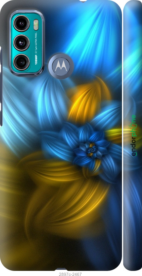 

3D пластиковий матовий чохол "Візерунок 46" для Motorola G60, Синій