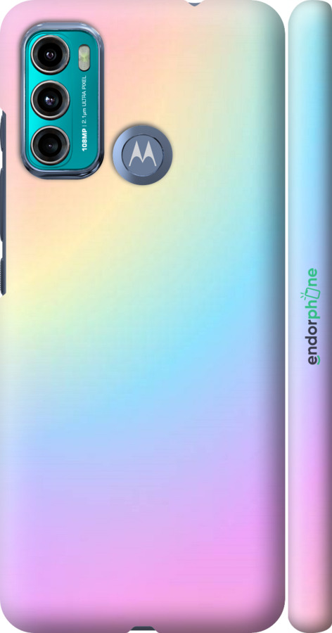 

3D пластиковий матовий чохол "Веселка 2" для Motorola G60, Рожевий