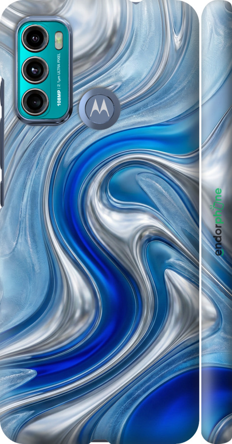 3D пластиковый матовый чехол Liquid Chrome для Motorola G60 - 6781m-2467 изображение 