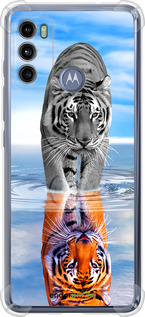 Силикон с усиленными углами чехол Тигр для Motorola G60 - 6016sp-2467 изображение 
