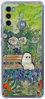 Силикон с усиленными углами чехол Грустное привидение для Motorola G60 - 6403sp-2467 изображение 