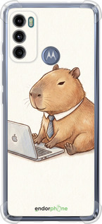 Силикон с усиленными углами чехол Funny Capybara CEO Working для Motorola G60 - 6777sp-2467 изображение 