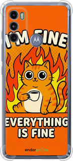 Силіконовий протиударний с посиленими кутами чехол Funny Cat для Motorola G60 - 6786sp-2467 изображение 