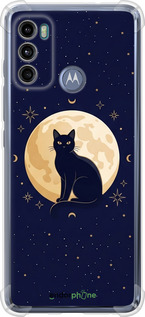 Силіконовий протиударний с посиленими кутами чехол Cute Cat Celestial/Witchy для Motorola G60 - 6787sp-2467 изображение 