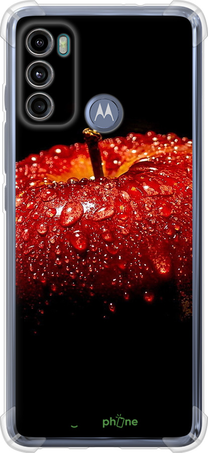 Силіконовий протиударний с посиленими кутами чехол Яблуко для Motorola G60 - 6022sp-2467 изображение 