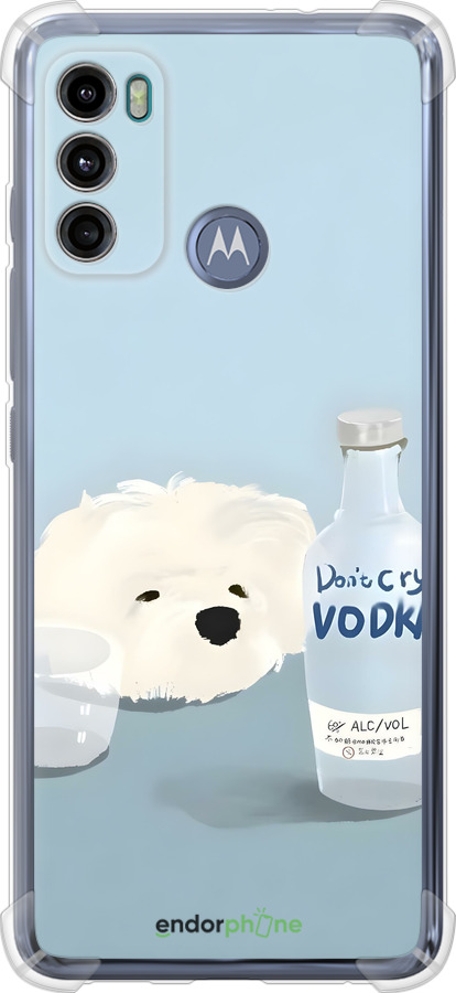 Силикон с усиленными углами чехол Пес водка для Motorola G60 - 6368sp-2467 изображение 